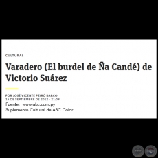 VARADERO (EL BURDEL DE A CAND) DE VICTORIO SUREZ - Por JOS VICENTE PEIR BARCO - Domingo, 16 de septiembre de 2012 - 21:09